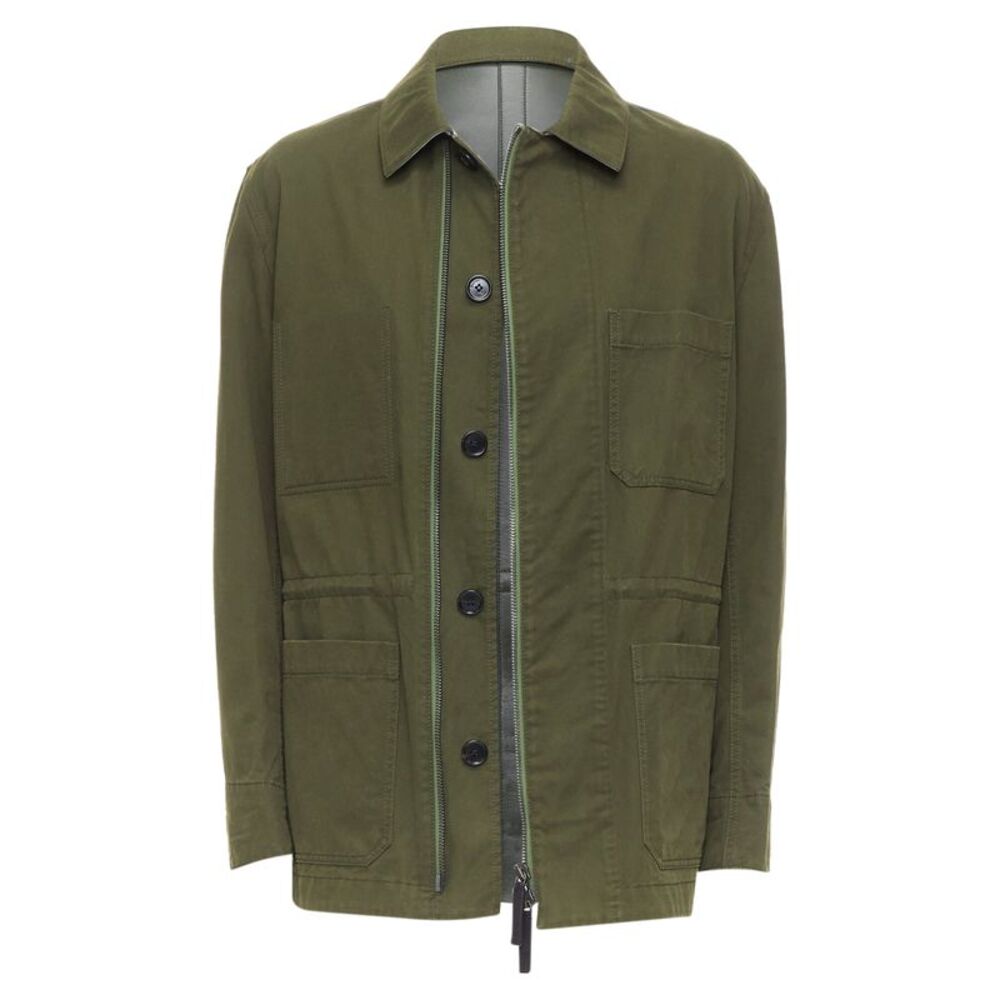 Berluti Leather Back Safari Coat